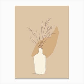 Belgrade Botanical Garden Boho Line Art Canvas Print