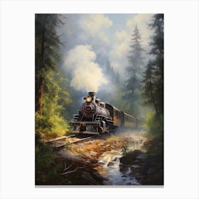Train In The Woods 3 Canvas Print