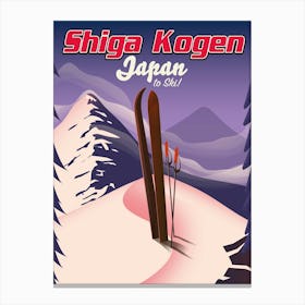 Shiga Kogen Japan To Ski Canvas Print