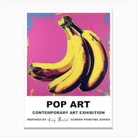 Poster Bananas Pop Art 3 Canvas Print