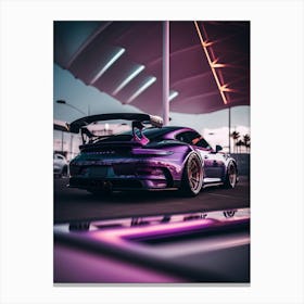 Purple Porsche 911 Gts 1 Canvas Print