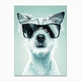 Dog In Sunglasses. Generated AI. Art Print 5 Canvas Print