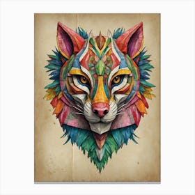 Colorful Wolf Canvas Print