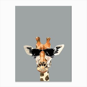 Giraffe With Sunglasses Canvas Print