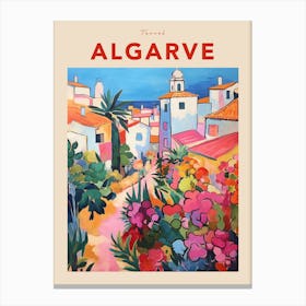 Algarve Portugal 4 Fauvist Travel Poster Canvas Print