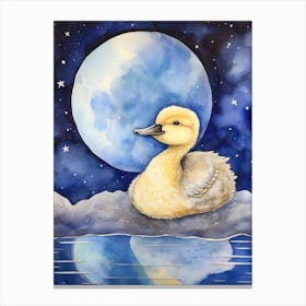 Baby Goose 3 Sleeping In The Clouds Canvas Print