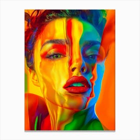 Colorful Portrait Of A Woman Canvas Print