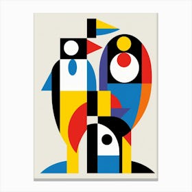 Penguin Abstract Minimalist 4 Canvas Print