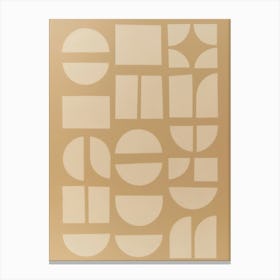 Beige And White 1 Canvas Print