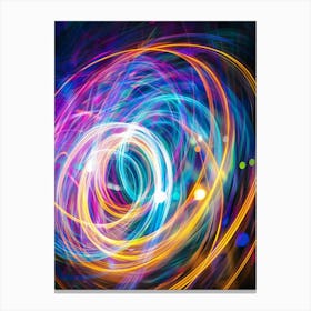 Abstract Background With Colorful Lights Canvas Print