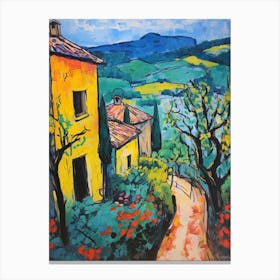 Volterra Italy 2 Fauvist Painting Canvas Print