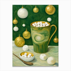 Festive Mug Of Hot Chocolate Canvas Print