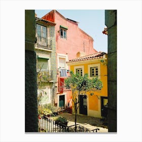 Lisbon Colorful Building Travel Canvas Print