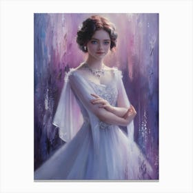 Princess In A White Dress Canvas Print