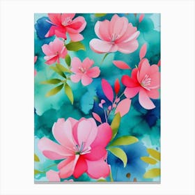 Watercolor Flowers 6 Canvas Print