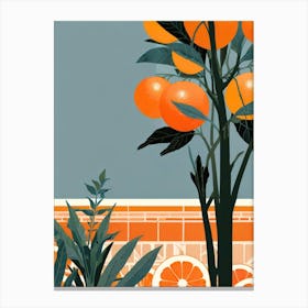 Oranges In The Garden Canvas Print