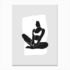 Woman In Yoga Pose Canvas Print