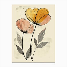 Casablanca Flower Market Boho Minimalist Style 1 Canvas Print