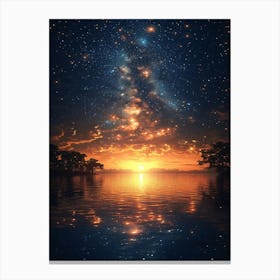 Night Sky With Stars Canvas Print