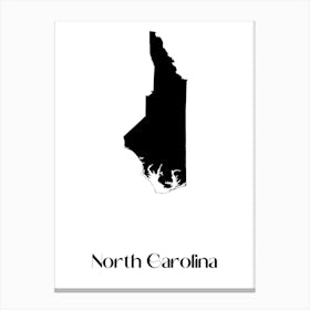 North Carolina Silhouette Canvas Print