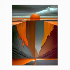 'Orange Rock' Canvas Print