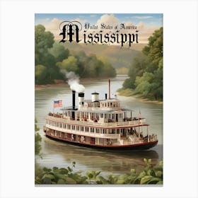 Mississippi Steamer Canvas Print