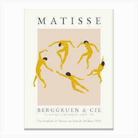 Matisse Abstract Dancing Yellow Canvas Print