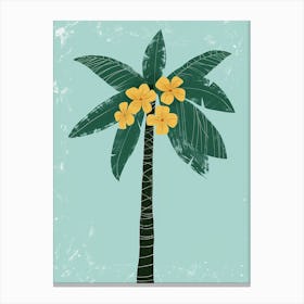 Palm Tree Flat Illustration 1 Canvas Print