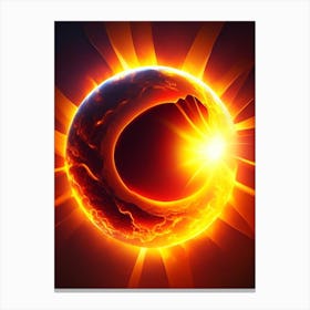 Solar Flare Comic Space Space Canvas Print