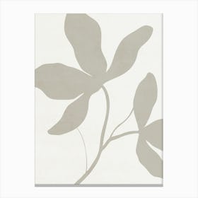 Gray Leaves 04 Canvas Print