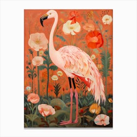 Greater Flamingo 3 Detailed Bird Painting Canvas Print
