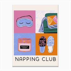 Napping Club    Canvas Print