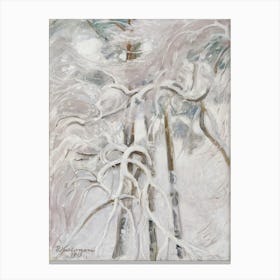 Snow Decked Pine (1919), Pekka Halonen Canvas Print