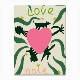 Love Note Canvas Print