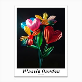 Bright Inflatable Flowers Poster Bleeding Heart 3 Canvas Print