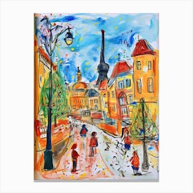 Berlin, Dreamy Storybook Illustration 2 Canvas Print