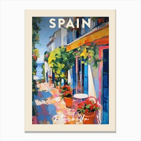 Marbella Spain 8 Fauvist Painting Travel Poster Canvas Print