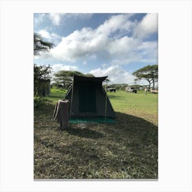 Tent In The Savannah Canvas Print