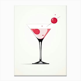 Mid Century Modern French Martini Martini Floral Infusion Cocktail 2 Canvas Print