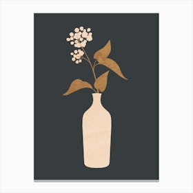 Minimal Abstract Art Vase Flower 4 Canvas Print