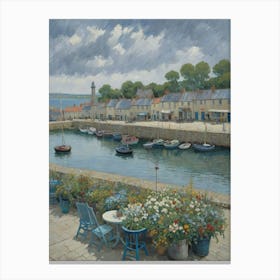 Harbourside Gentle Tides at the Harbor Canvas Print