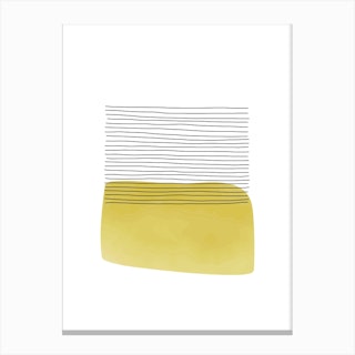 Yellow And Grey Field Canvas Print
