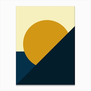 Geometric Abstract Summer Canvas Print