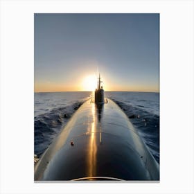 Submarine In The Ocean -Reimagined 11 Canvas Print