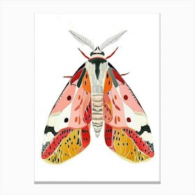 Colourful Insect Illustration Moth 46 Canvas Print