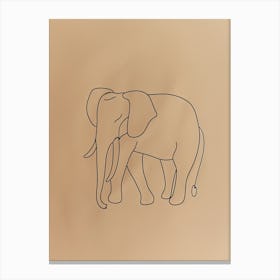 Elephant - Boho, Line Art Canvas Print