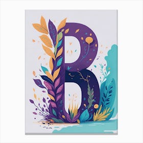 Colorful Letter B Illustration 66 Canvas Print