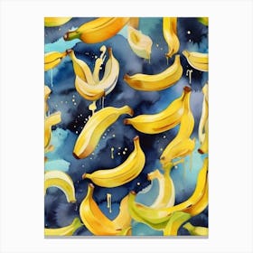 Yellow Bananas painting Canvas Print