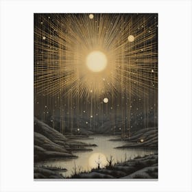 Winter Night Scape 8 Canvas Print