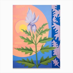 Aconitum 3 Hilma Af Klint Inspired Pastel Flower Painting Canvas Print
